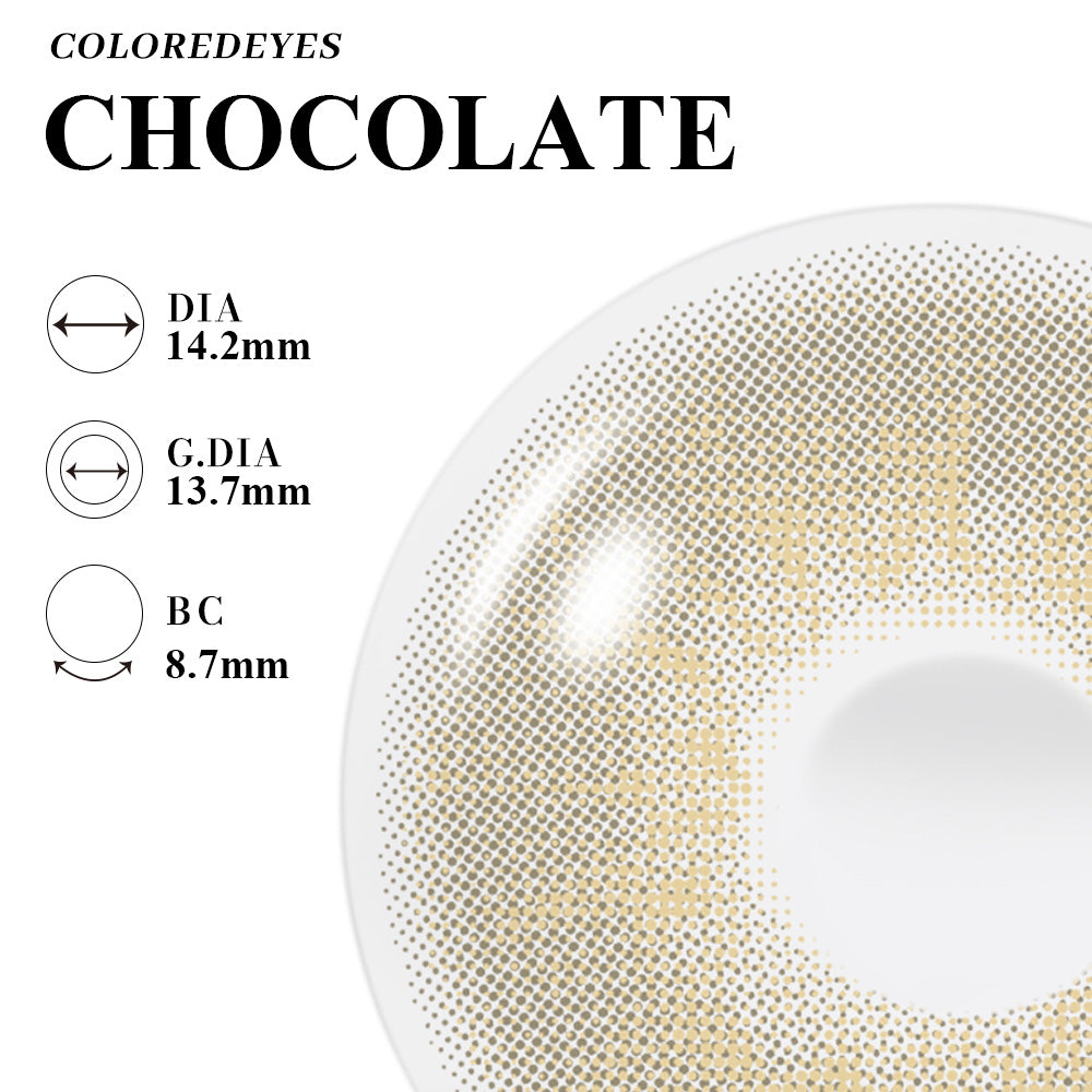 Coloredeyes Contact Lenses Cinnamon Brown Half-year disposable