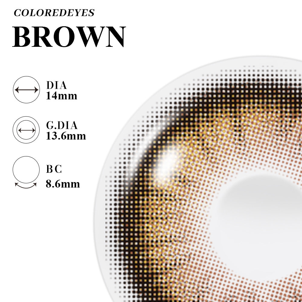 Coloredeyes Contact Lenses Sunlit Brown Half-year disposable