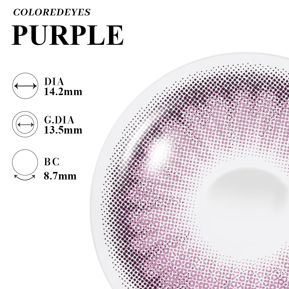 Coloredeyes Contact Lenses Vanilla Purple | Half a year