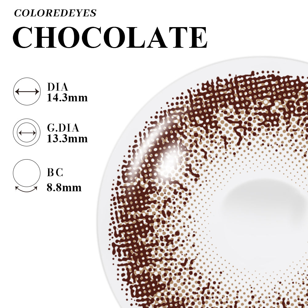 Coloredeyes Contact Lenses Chocolate Half-year disposable-a pair