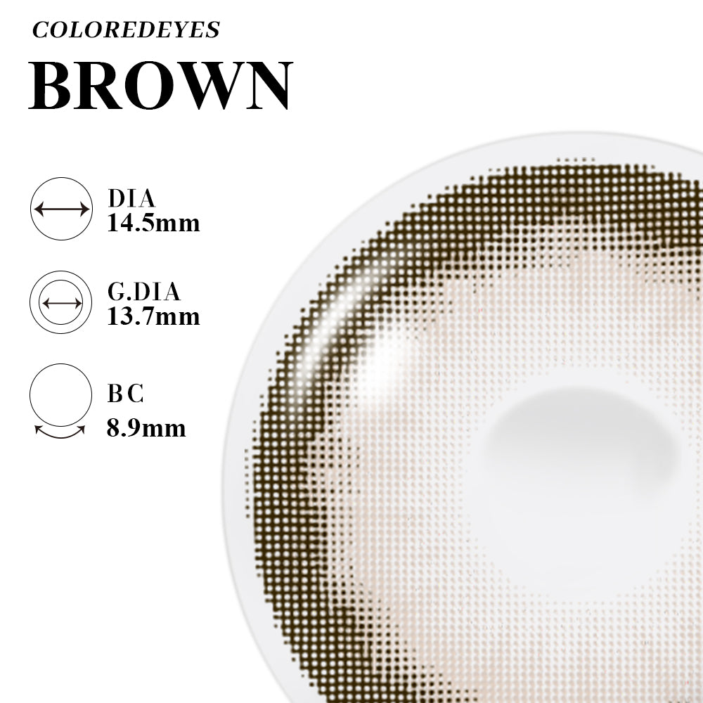 Coloredeyes Contact Lenses Smoky Brown Half-year disposable-a pair