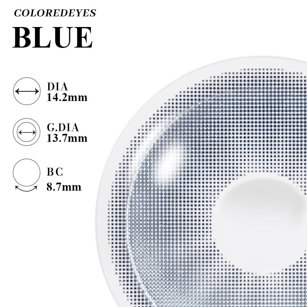 Coloredeyes Melancholy Blue (half year)a pair