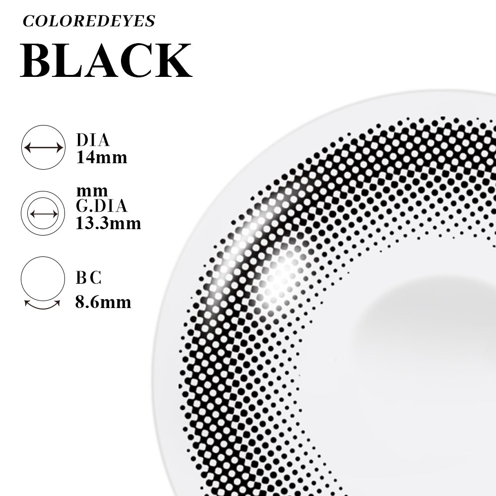 Coloredeyes Contact Lenses Gem Black | Half a year