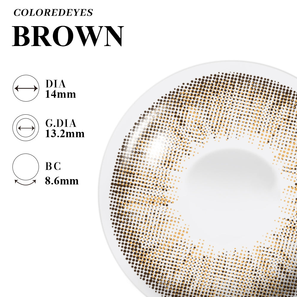 Coloredeyes Contact Lenses Latte Ember Half-year disposable