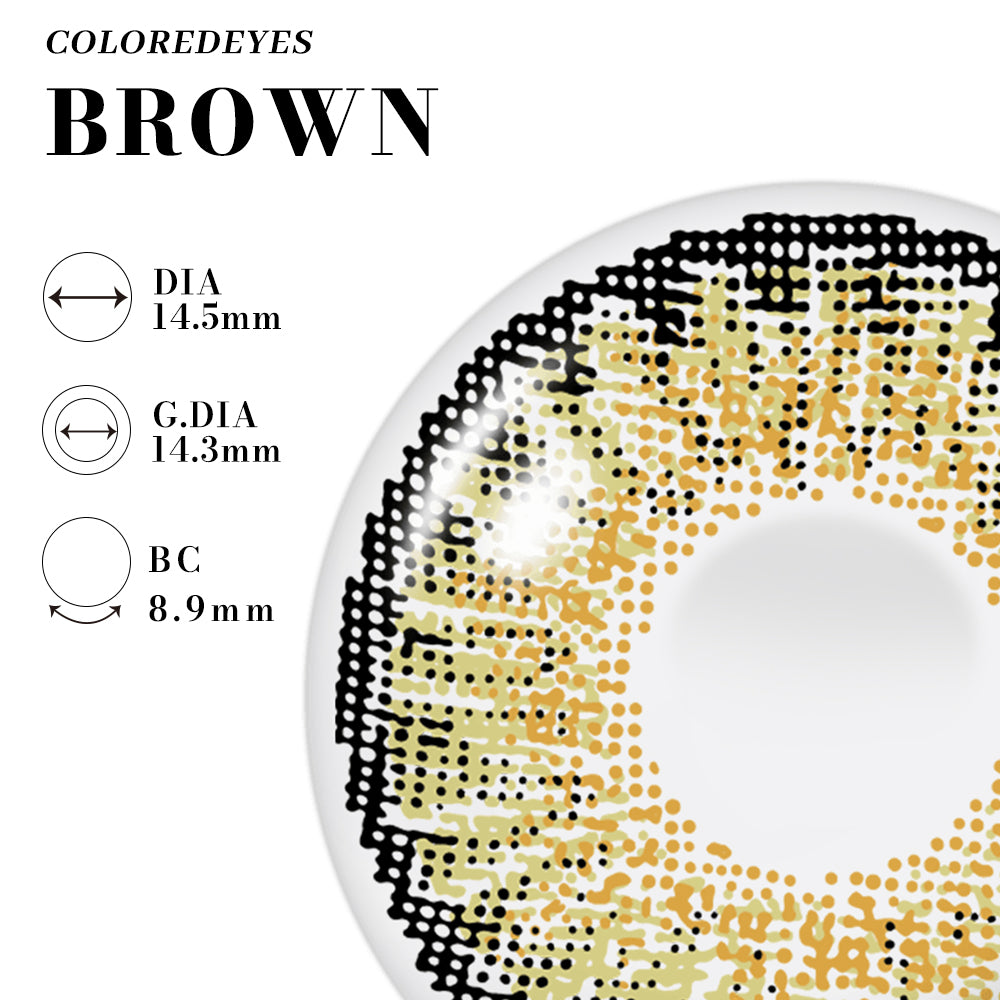 Coloredeyes Yellow Brown | half year
