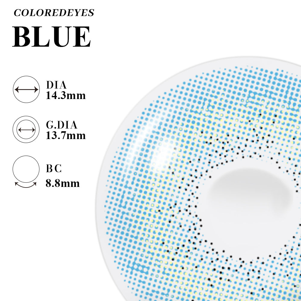 Coloredeyes Contact Lenses Azure Whisper Half-year disposable