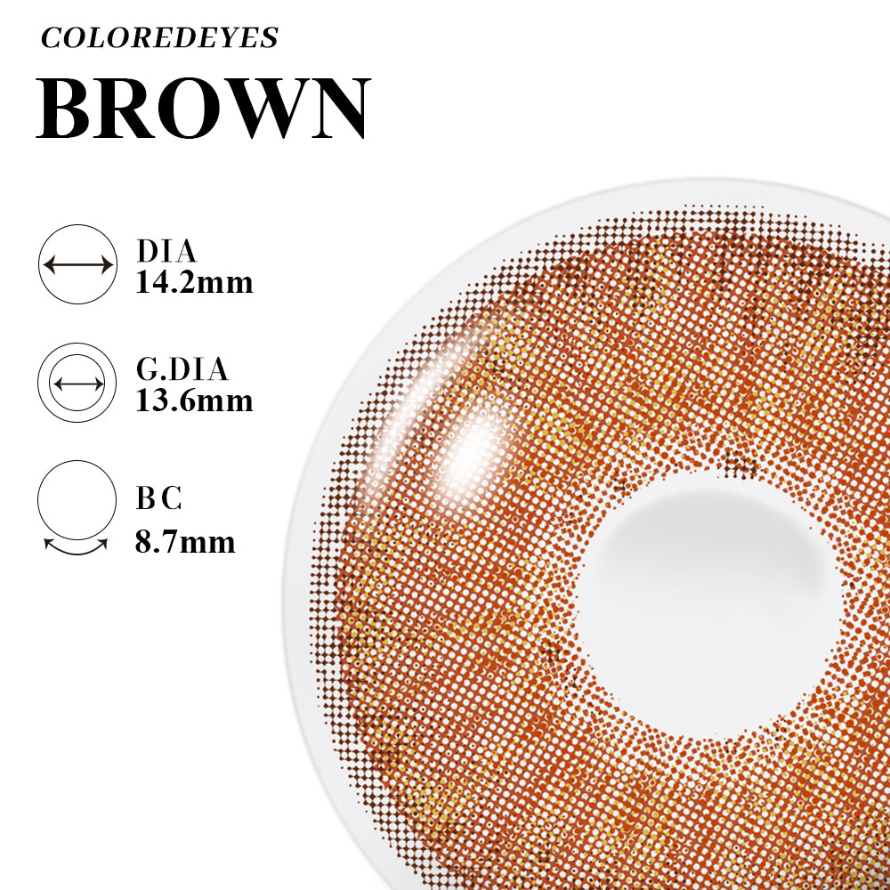 Coloredeyes Contact Lenses Caramel Dusk Half-year disposable Vendor: Coloredeyes