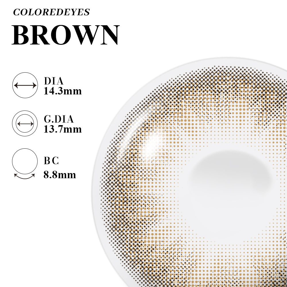 Coloredeyes Contact Lenses Amber Muse Half-year disposable