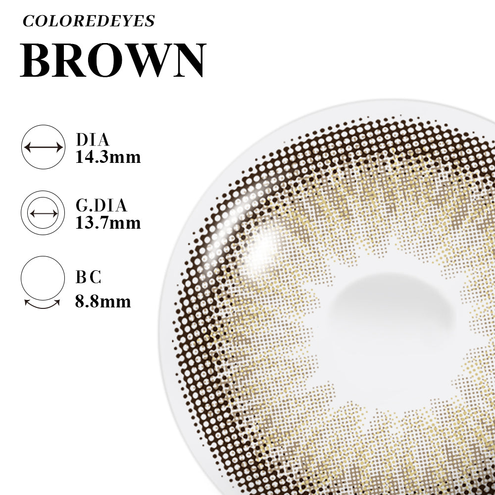 Coloredeyes Contact Lenses Mocha Serenade Half-year disposable