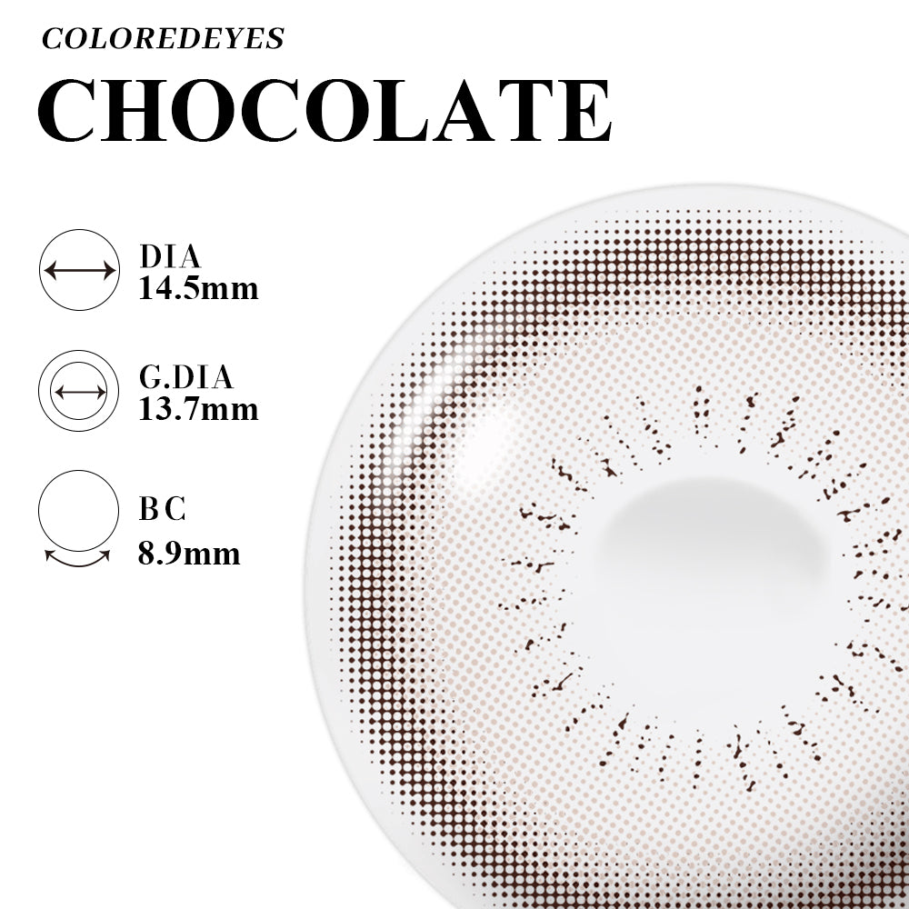 Coloredeyes Contact Lenses Velvet Cocoa Half-year disposable