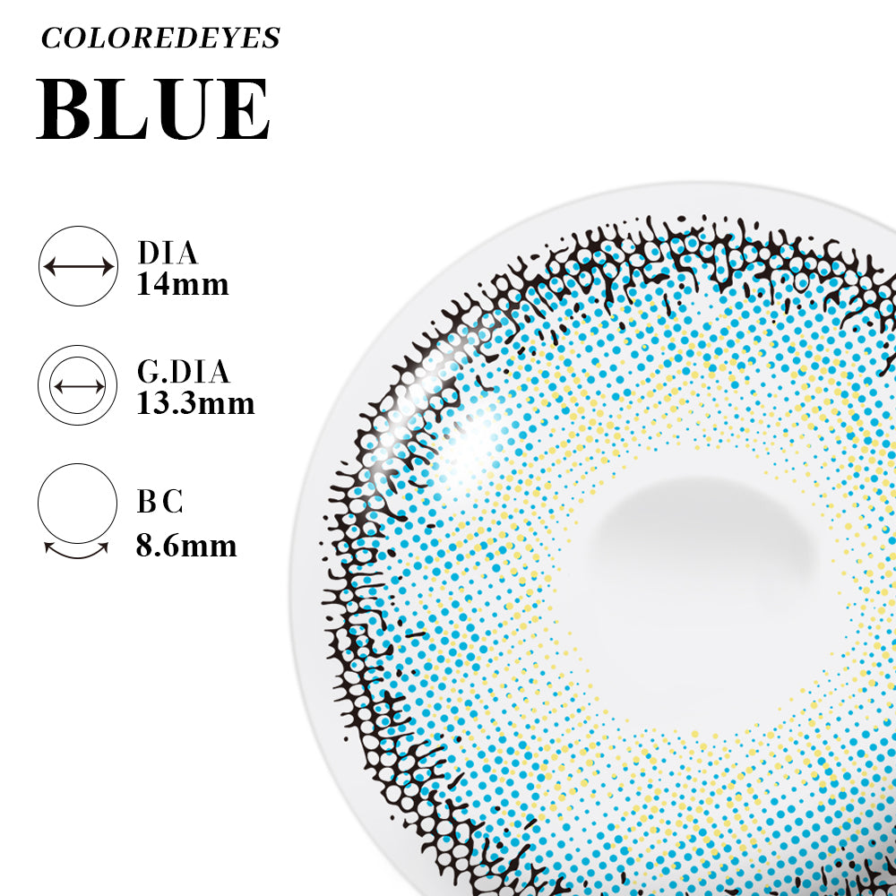 Coloredeyes Contact Lenses Azure Gleam Half-year disposable