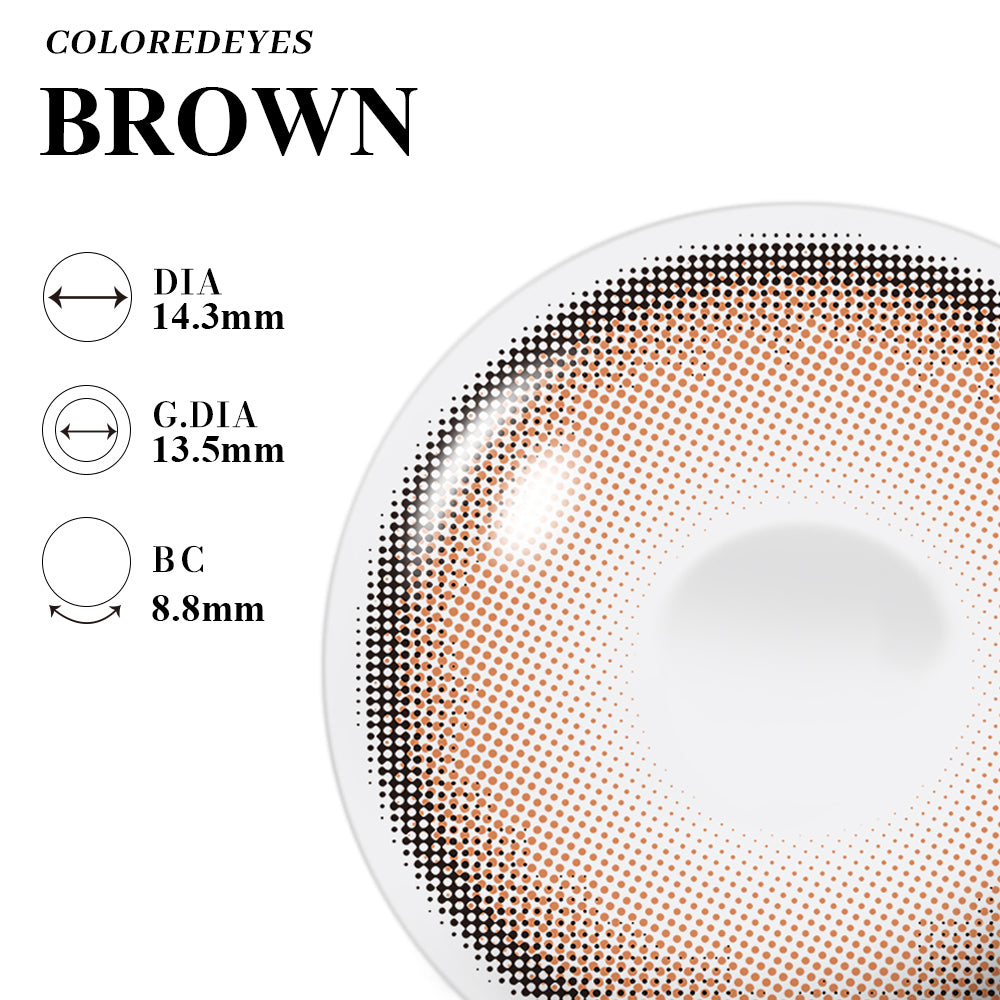 Coloredeyes Contact Lenses Bronze Whisper Half-year disposable