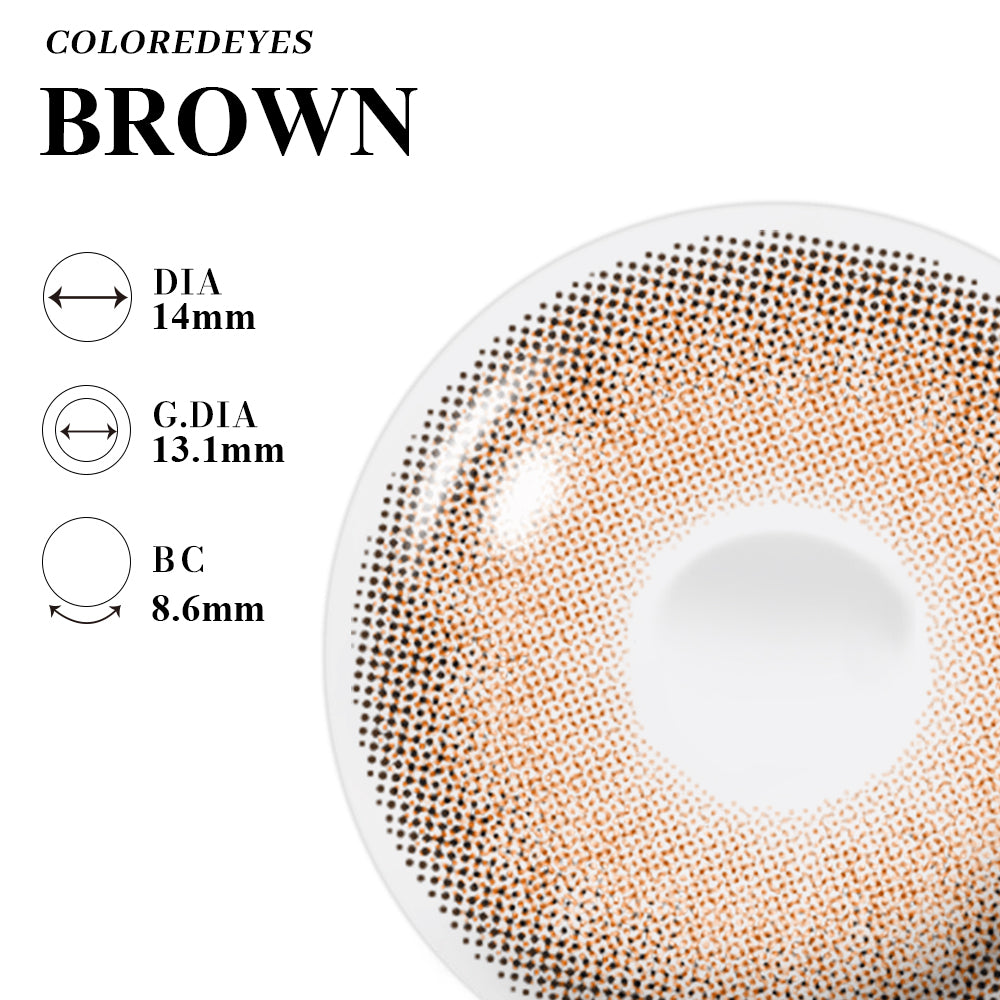 Coloredeyes Contact Lenses Caramel Dusk Half-year disposable