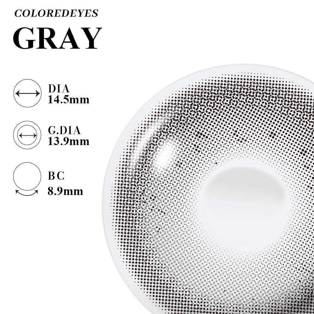 Coloredeyes Contact Lenses Silver Veil Half-year disposable