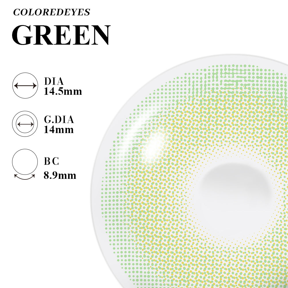 Coloredeyes Contact Lenses Emerald Mist Half-year disposable