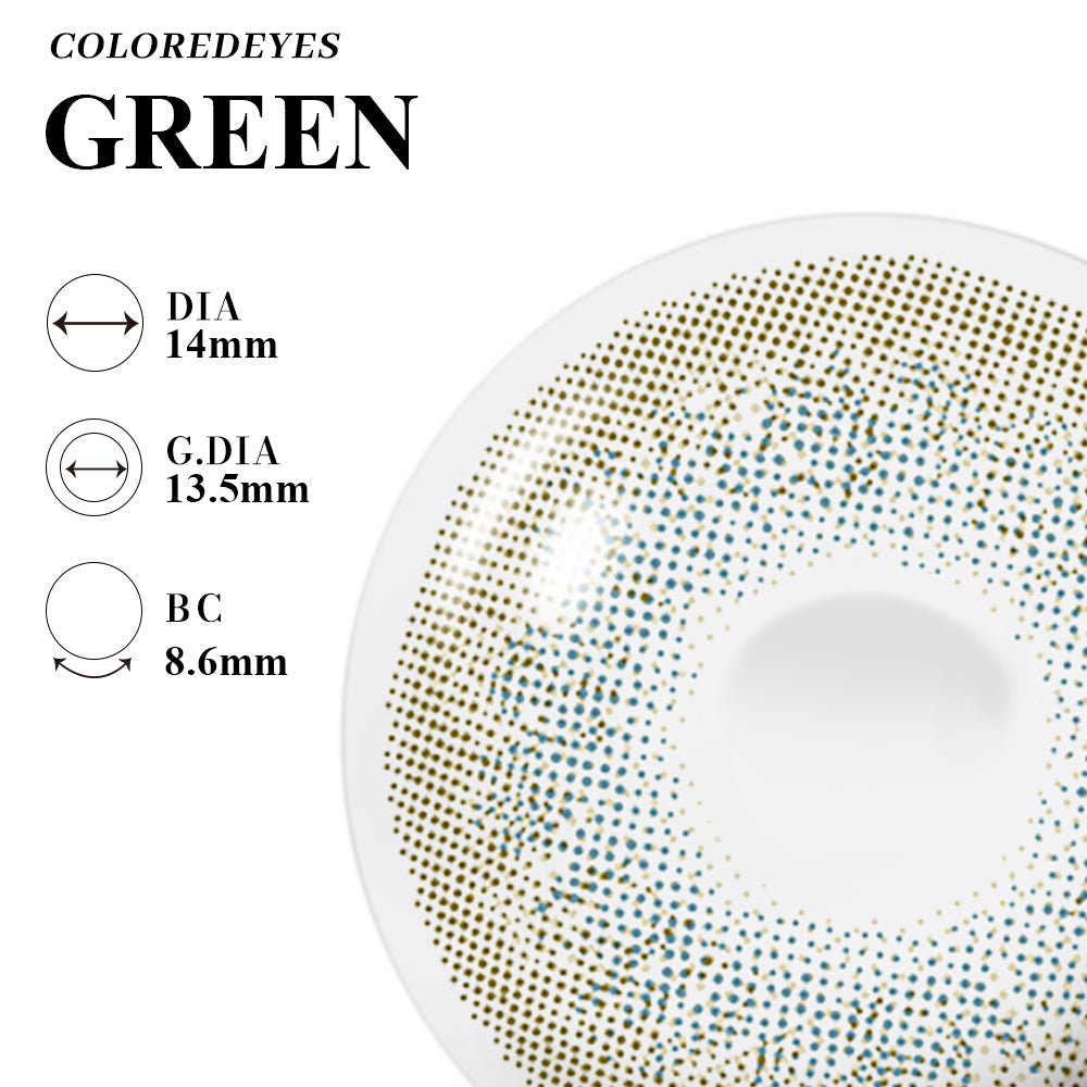 Coloredeyes Contact Lenses Olive Glimmer Half-year disposable