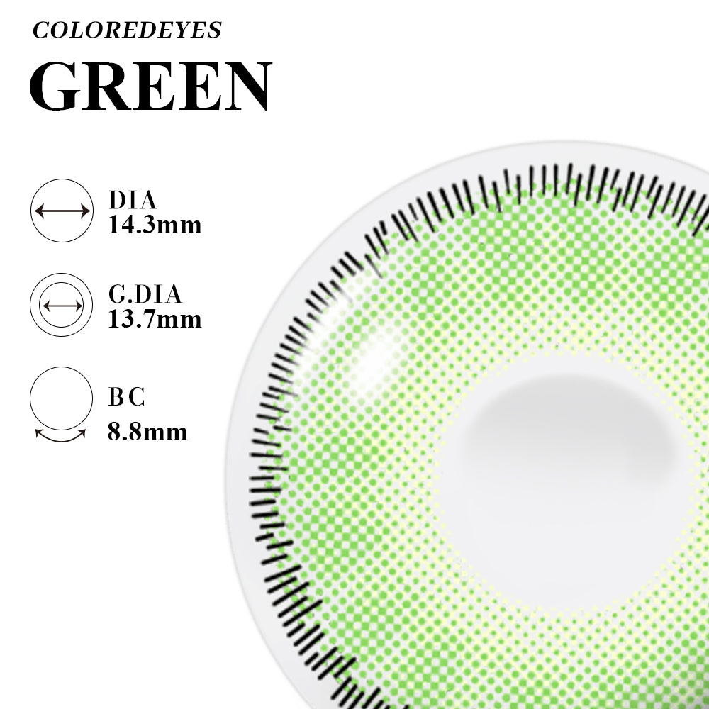 Coloredeyes Contact Lenses Jade Whisper Half-year disposable