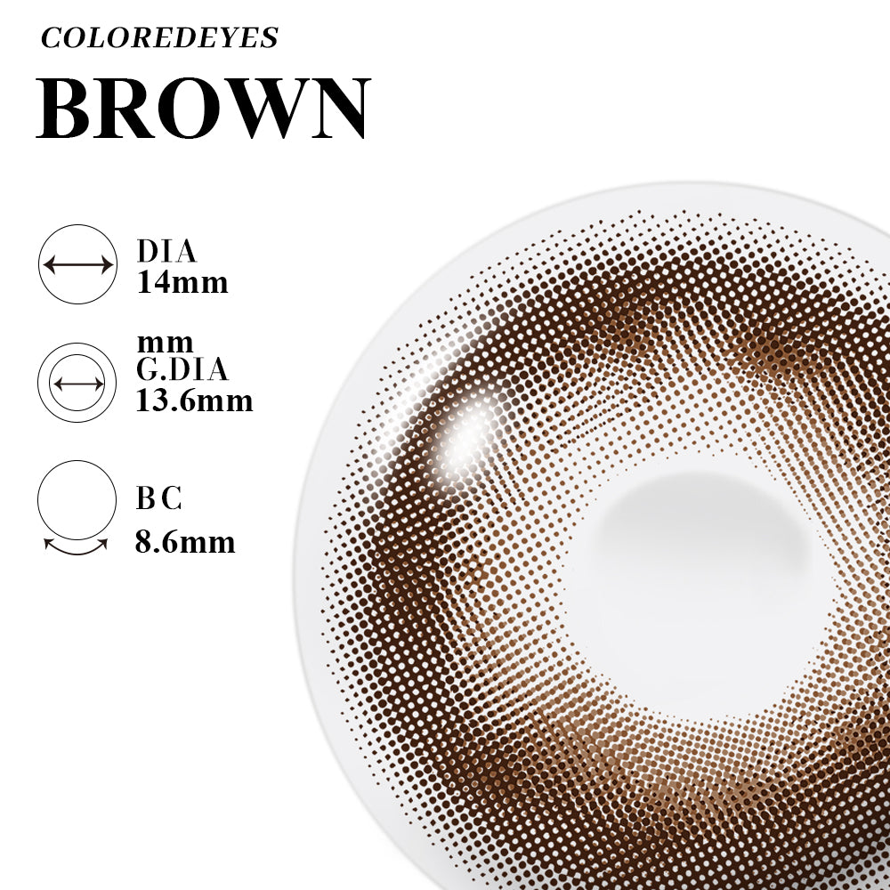 Coloredeyes Mocha Serenade – 6-Month Brown Contact Lenses (14.0mm, BC 8.6)