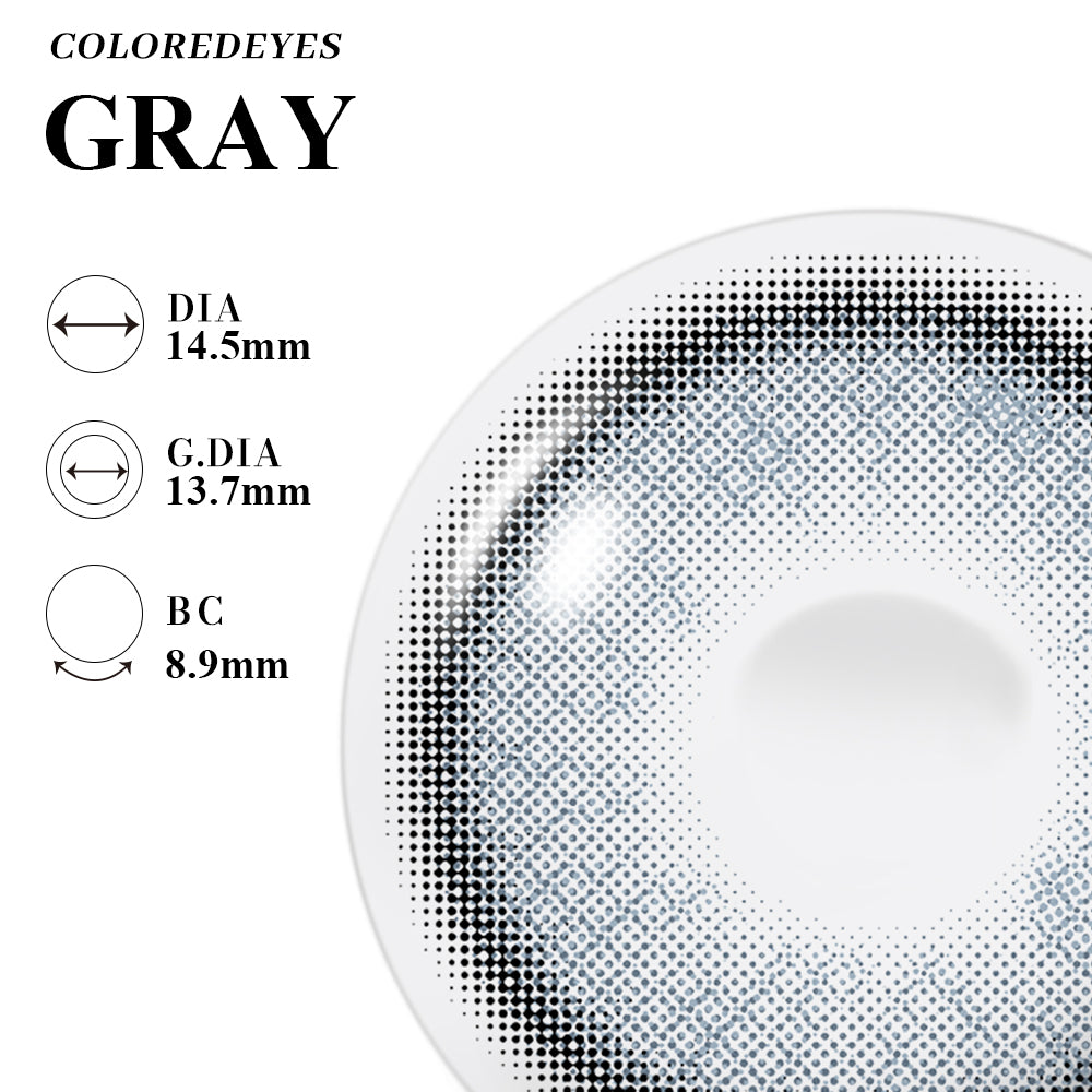 Coloredeyes Contact Lenses Silver Veil Half-year disposable