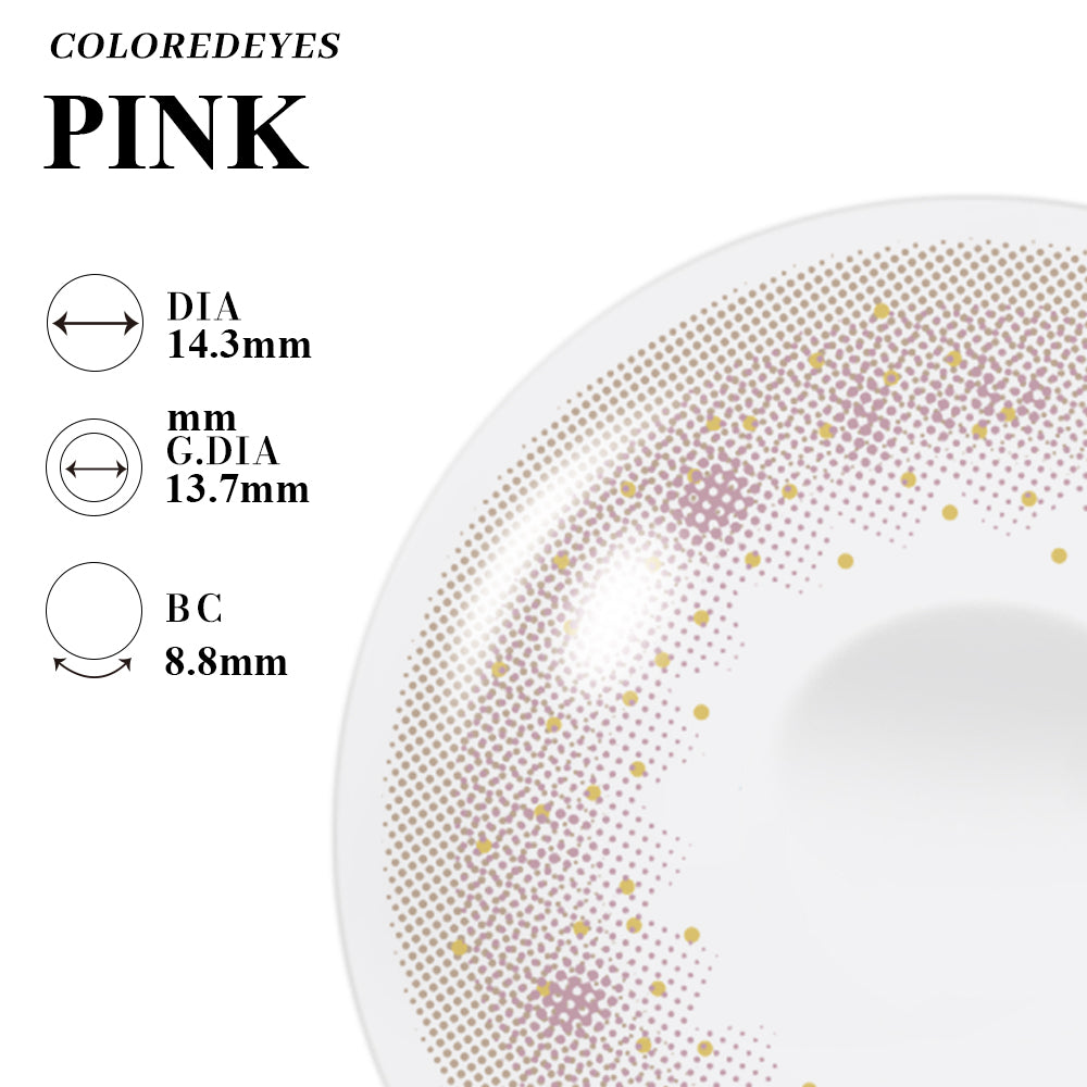 Coloredeyes Blush Serenade Bloom – 6-Month Pink Contact Lenses (14.3mm, BC 8.8)
