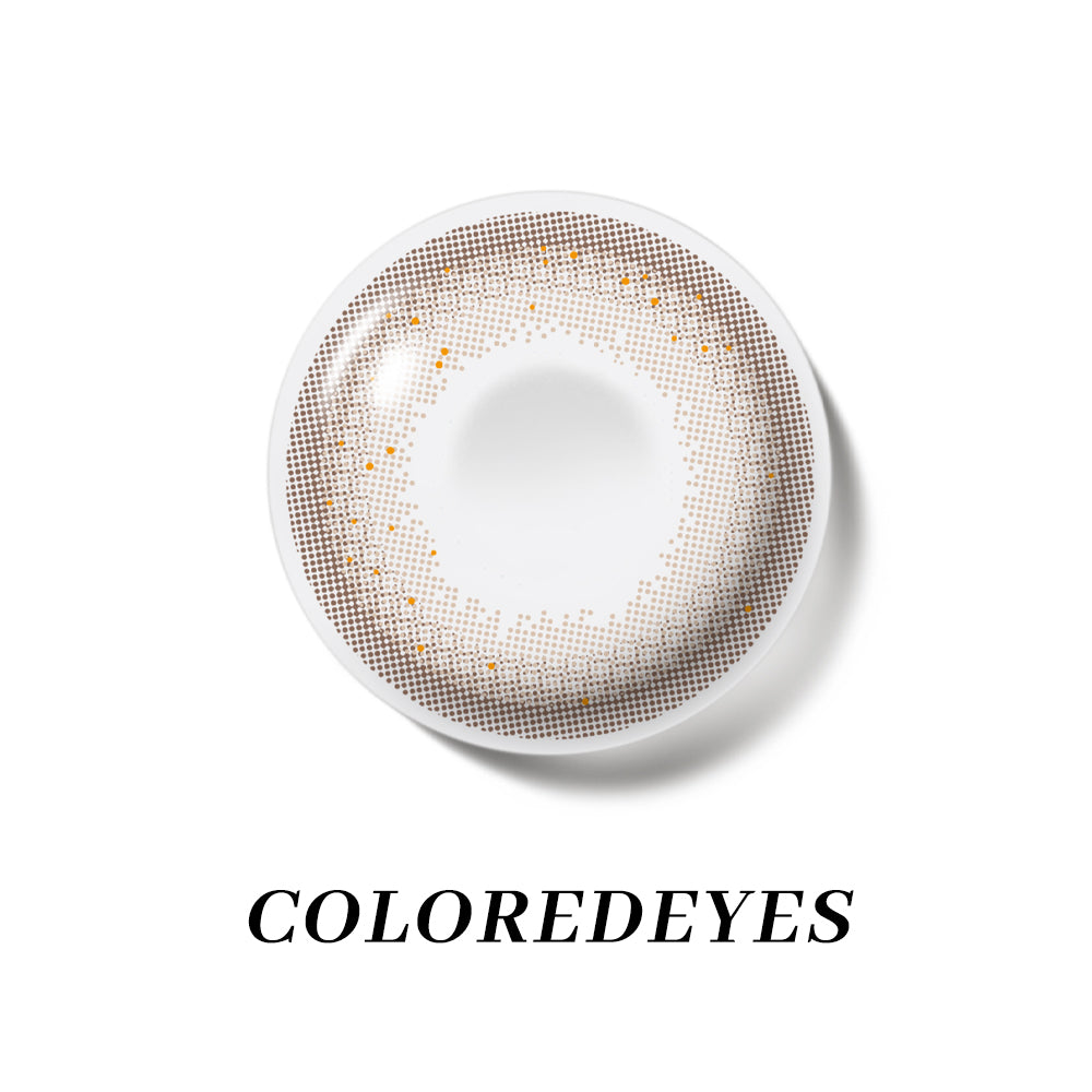 Coloredeyes Caramel Dusk Reverie – 6-Month Brown Contact Lenses (14.3mm, BC 8.8)