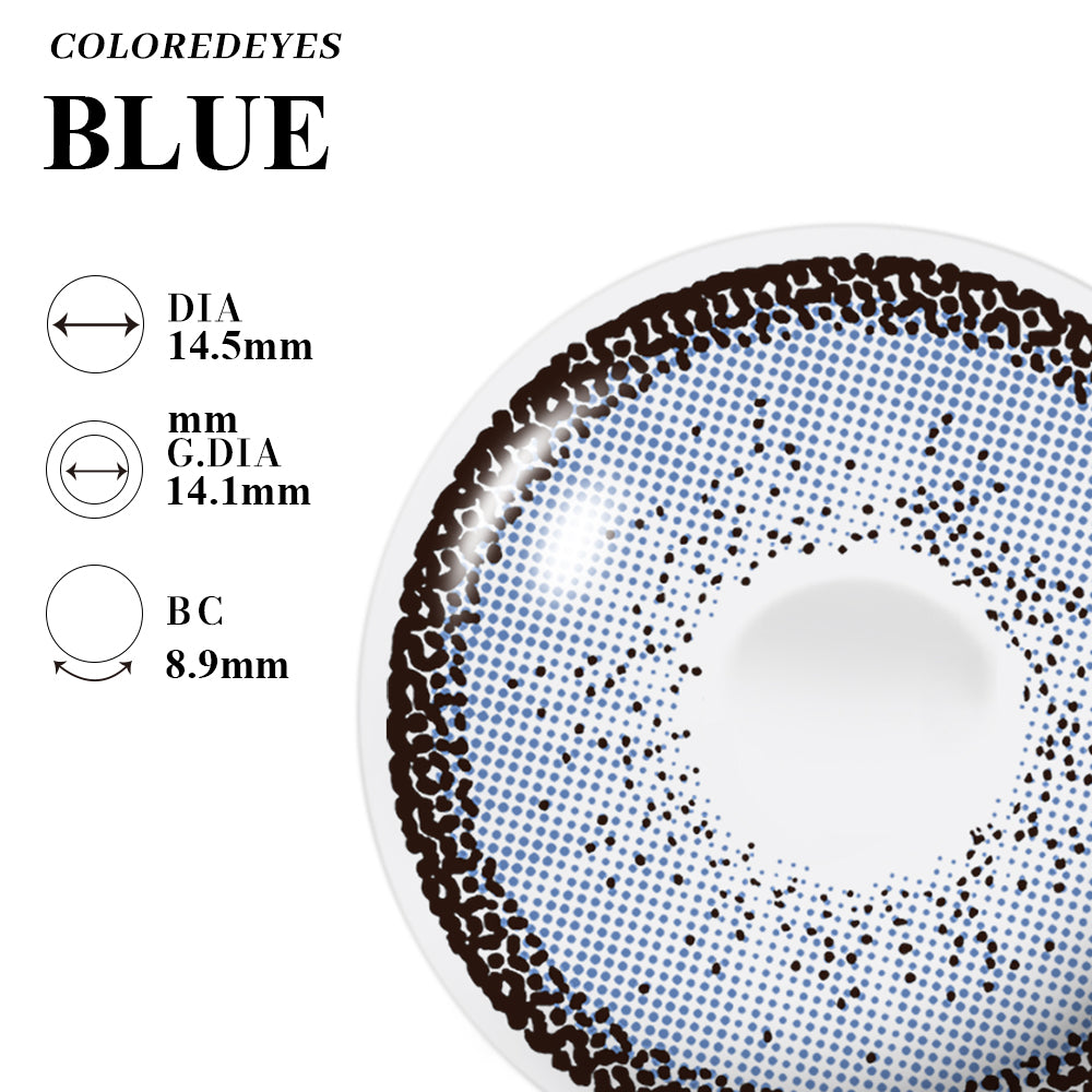 Coloredeyes Arctic Seren Symphony – 6-Month Blue Contact Lenses (14.5mm, BC 8.9)